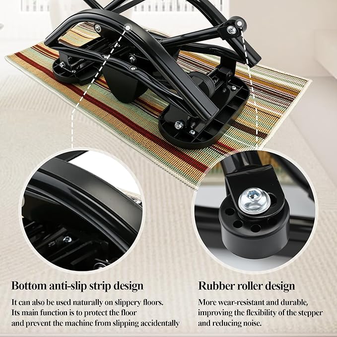 Rock Stepper, Side to Side Rocker Stepper Machine, Low-Impact Lateral Steppers for Knees and Joints, U-Shaped Rock Stepper Machine for Home Workout