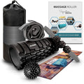 321 STRONG 5 in 1 Foam Roller Set with Hollow Core Deep Tissue Massager, Muscle Roller Stick, Stretching Strap, Spikey Plantar Fasciitis Ball, and Carry Bag, with 4K eBook