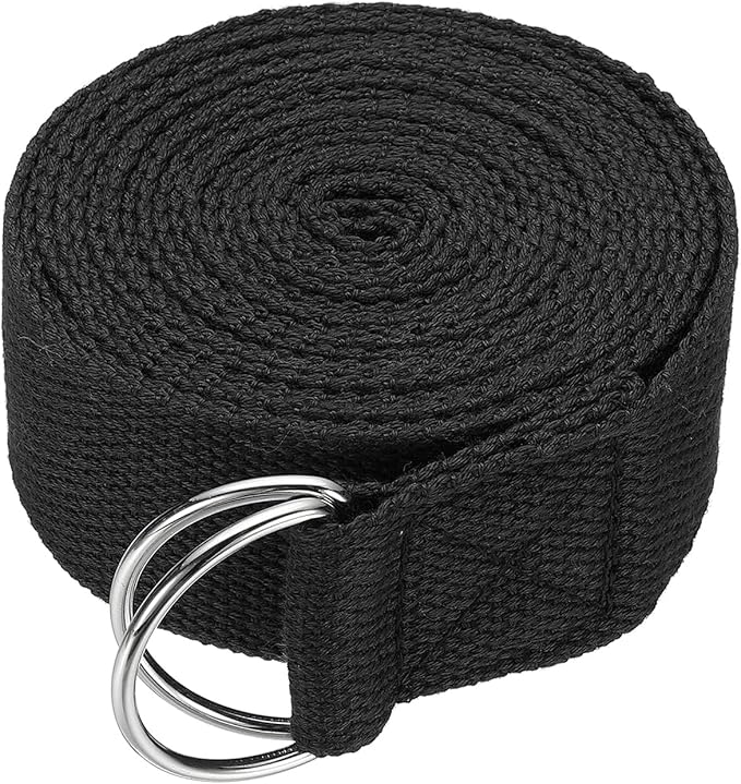 Yoga Strap for Stretching, Athletic Stretch Band with Adjustable Metal D Ring Buckle Yoga Bands