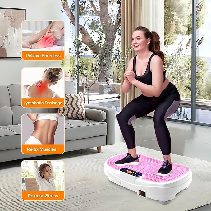 Vibration Plate Exercise Machine Whole Body Workout Vibration Fitness Platform for Home Fitness with Remote Control