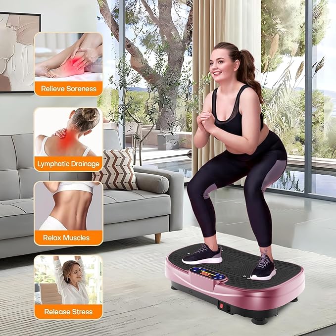 Vibration Plate Exercise Machine Whole Body Workout Vibration Fitness Platform for Home Fitness with Remote Control
