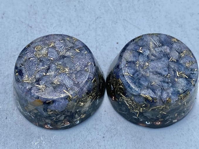 Iolite Orgone Generator Energy Accumulator 528Hz/7.83Hz/Advance Harmonics Many Beautiful Ingredients and Colors! (Iolite)