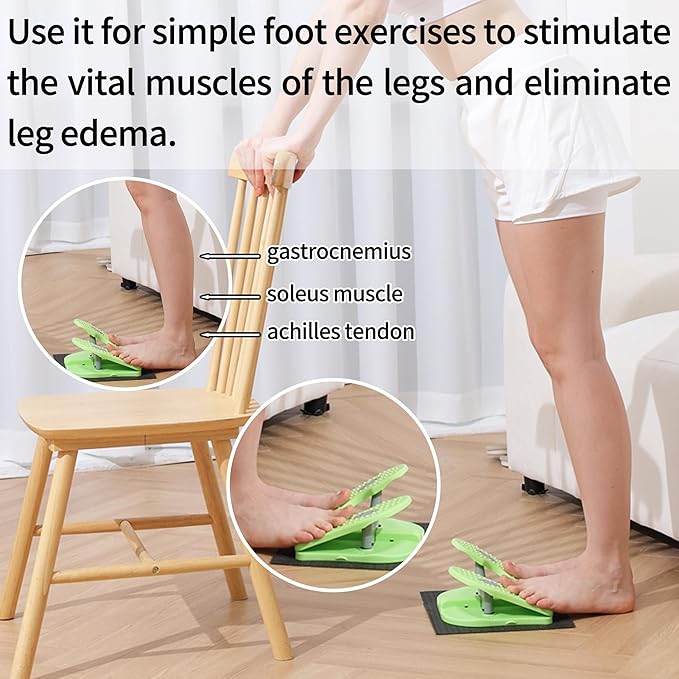 Foldable Leg Exerciser: Portable Foot Pedal Exerciser for Seniors Under Desk Foot Pedal Exerciser Stepper Exercise for Leg Muscles Relieves Varicose Veins Physical Therapy Aid