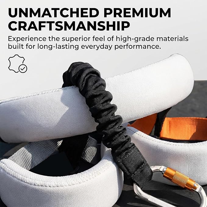 Bungee Fitness Equipment Set (Size S, 66–88 lbs), Low-Impact Joint-Friendly Trainer for Aerial Yoga & Dance, 360° Swivel Adjustable Harness, Shock-Absorbing Latex Resistance for Home Gym Workout