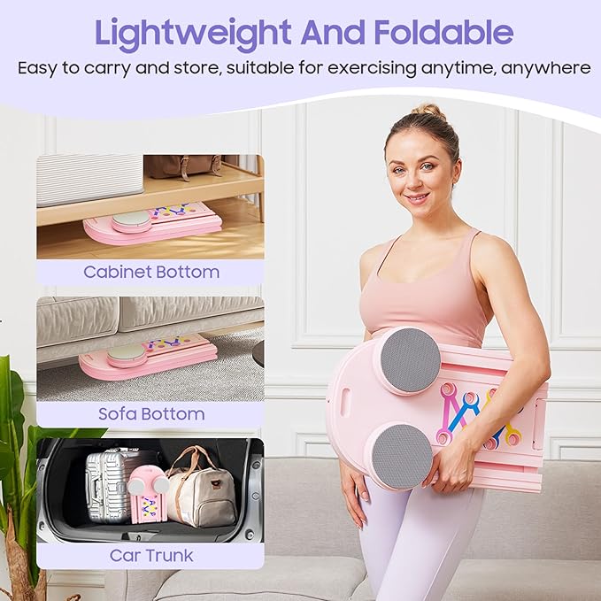 Pilates Reformer A Foldable Portable Full Body Exercise Pilates Board Unisex Multi Functional Core Strength Pilates Training Board Multifunctional Fitness Gear for Home Gyms & Studios