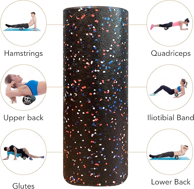 Foam Rollers – 6 x 18 Inch High Density EPP Foam Roller for Back Stretching – Premium Quality and Comfortable – Ideal for Physical Therapy, Post-Injury, Deep Tissue Muscle Massage