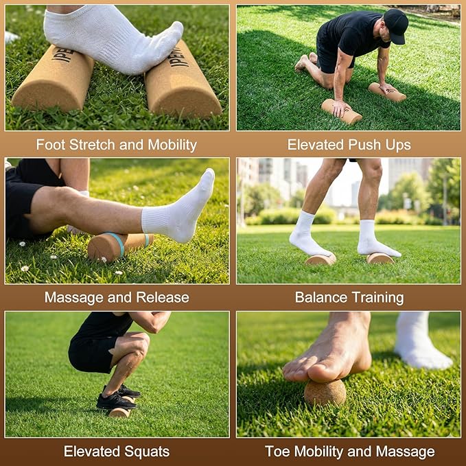 Balance Board,Solemate Foot Balance Cork Premium Cork Foot Strengthener for Balance Stability, Improve Foot Function, Enhance Mobility, Unique Design for Enhanced Foot Strength Prevent Falls