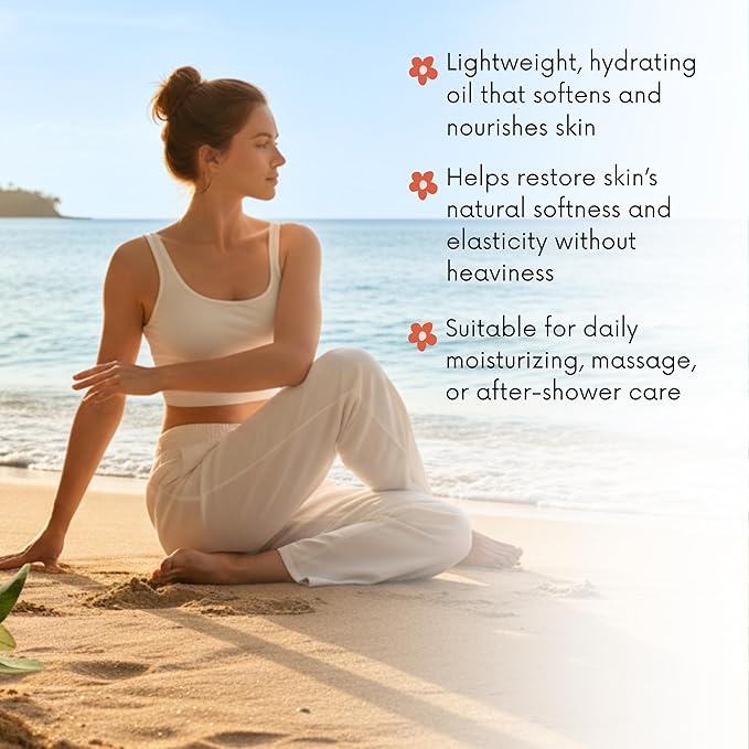Best of Nature Coconut Vanilla Massage Oil – Lightweight Body Oil for Smooth, Silky Skin, Soft Coconut Vanilla Scent, Ideal for At-Home Massage & Daily Moisturizing, 8 fl oz