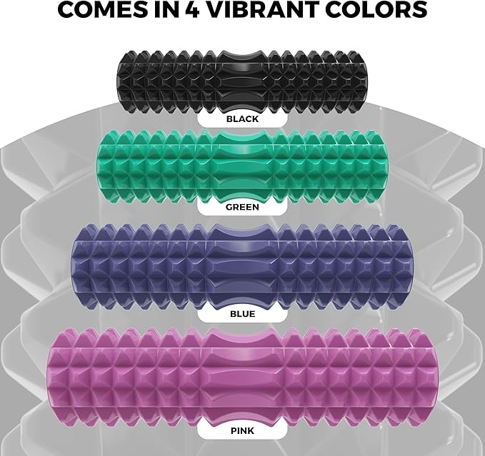 Nordic Lifting Vibrating Foam Roller w/ 5-Speed Vibration – High-Density EVA Foam for Deep Tissue Massage, Relaxation & Mobility Support
