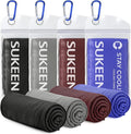 Sukeen 4 Pack Cooling Towels (40"x12"), Cooling Neck Wraps, Ice Towel, Soft Breathable Chilly Towel,Microfiber Towel for Yoga,Sport,Running,Gym,Workout,Camping,Fitness,Workout & More Activities