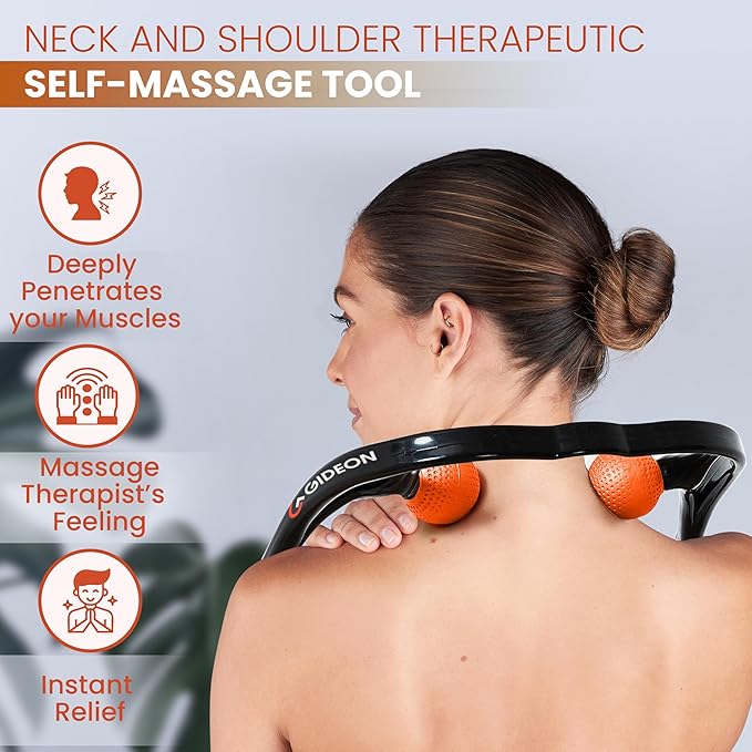 Gideon™ Neck and Shoulder Therapeutic Self-Massage Tool Dual Trigger Point Deep Tissue Massage