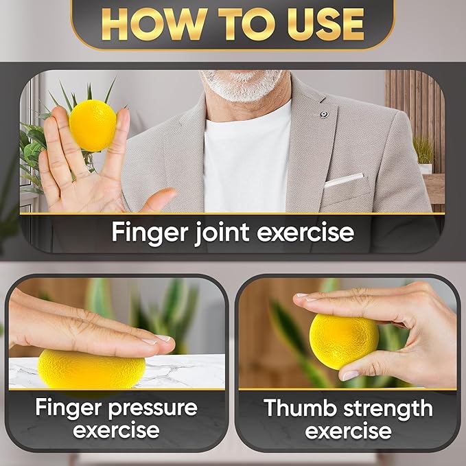 4 Pcs Squeeze Balls for Hand Therapy - 4 Resistance Levels Hand Exercise Balls for Arthritis, Pleasant to Touch & Lightweight - Physical Therapy Ball for Recovery, Stress Relief, Grip Strength, Focus
