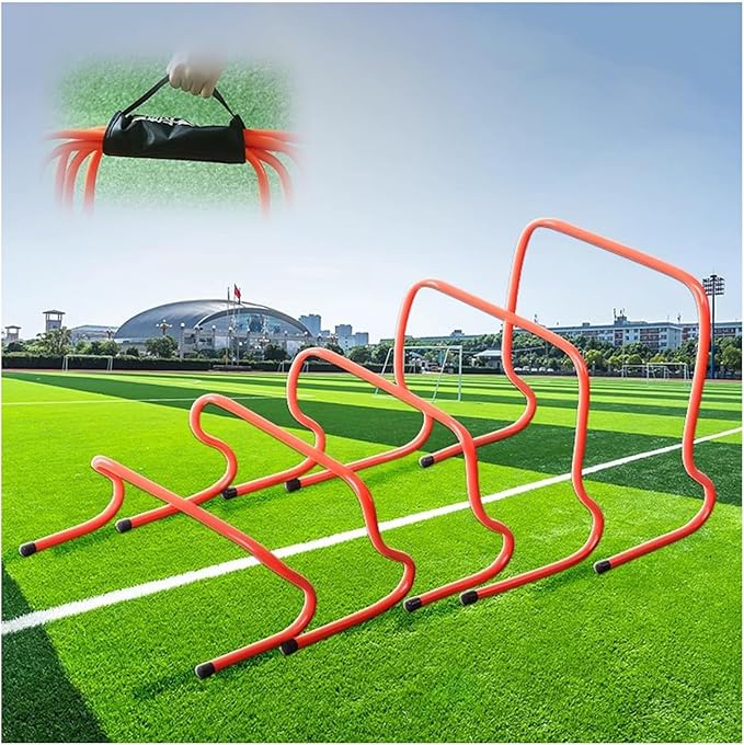 5-Piece Soccer Hurdles Training Equipment for Kids,Compact Storage Portable Agility Speed Hurdles,Lightweight Athletic Hurdles Obstacles Set