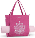 Gonex Yoga Mat Bag, Large Tote Bag with Multi Pockets for Women Men, Canvas Mat Carrier, Full Zipper Easy Access for Pilates Gym Travel