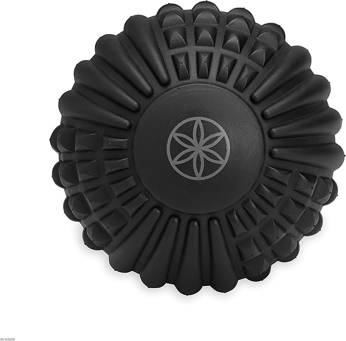 Gaiam Restore Massage Ball - 5" Foam Roller Semi Firm Textured Manual Deep Tissue Massager for Trigger Points, Myofascial Release, Sore Muscle Recovery & Pain Relief in HIPS, Glutes, Back & Shoulders