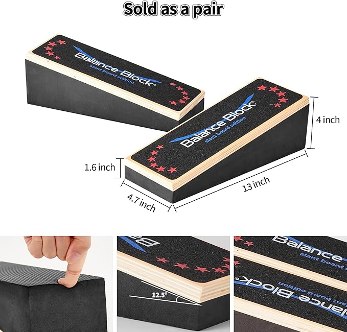 2-in-1 Wobble Balance Board & Calf Stretcher (2-Pack) – for Ankle Physical Therapy, Home Gym Fitness, Senior Balance & Office Stretching, Portable Stability Trainer