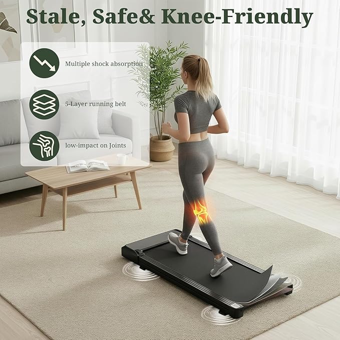 Walking Pad Treadmill, 3 in 1 Portable Under Desk Treadmills for Home Small Space, Quiet Compact Folding Treadmill with Remote Control, 320 LBS Capacity