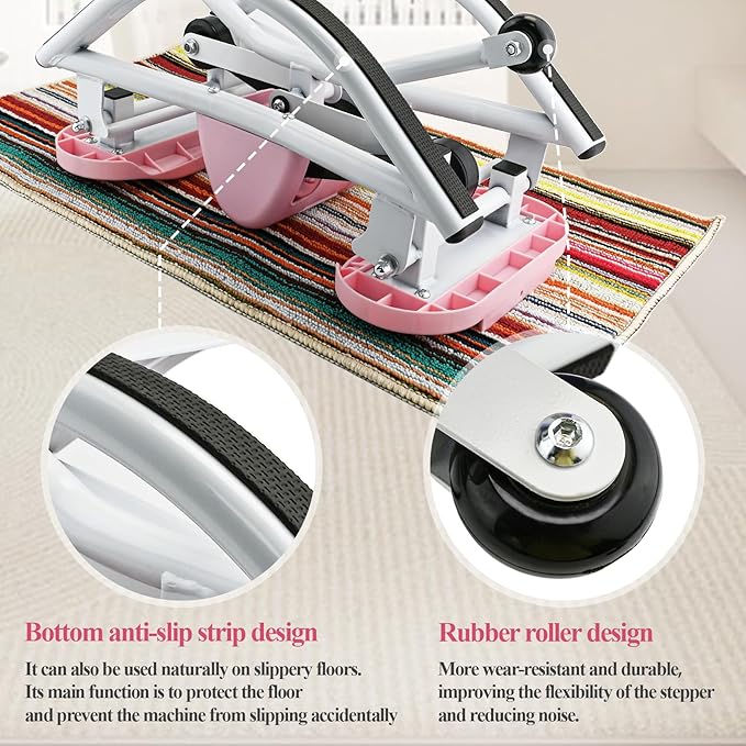 Rock Stepper, Side to Side Rocker Stepper Machine, Low-Impact Lateral Steppers for Knees and Joints, U-Shaped Rock Stepper Machine for Home Workout