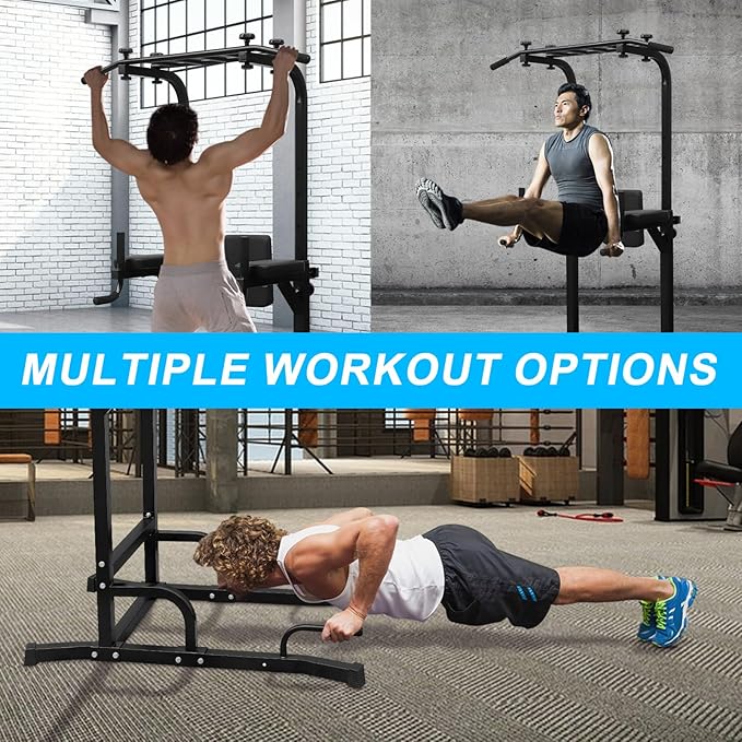 Prime Power Tower Pull Up Bar Workout Dip station for Strength Training, Suitable for Home Gym Fitness