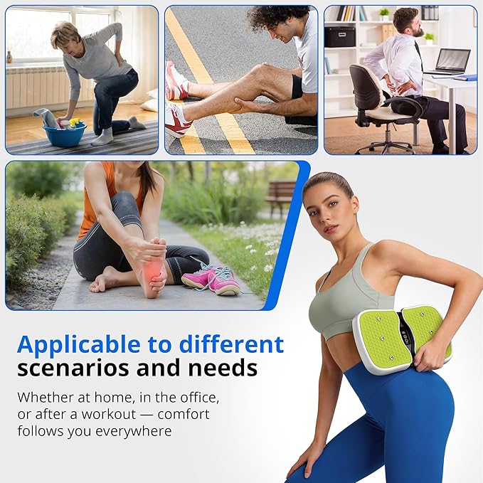 Mini Vibration Plate Machine, Leg Waist Workout Vibrating Plate Portable Quiet Percussion Massager for Legs, Waist, Back, Neck Vibration Massager,Buttocks Muscle Stiffness Relief