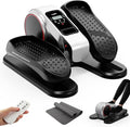 HARISON Under Desk Elliptical Machine with Multi-Functional LCD Display, Ellipse Leg Exerciser for Seniors with 12-Level Adjustable Speed and Resistance Bands