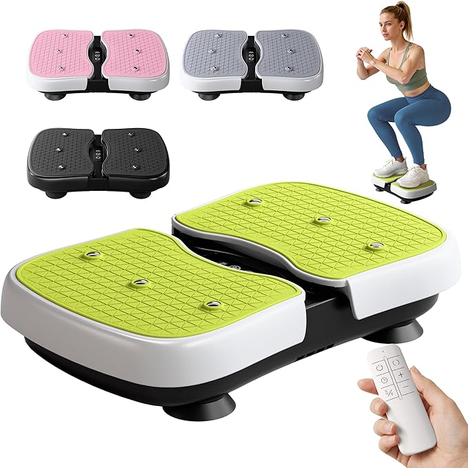 Mini Vibration Plate Machine, Leg Waist Workout Vibrating Plate Portable Quiet Percussion Massager for Legs, Waist, Back, Neck Vibration Massager,Buttocks Muscle Stiffness Relief