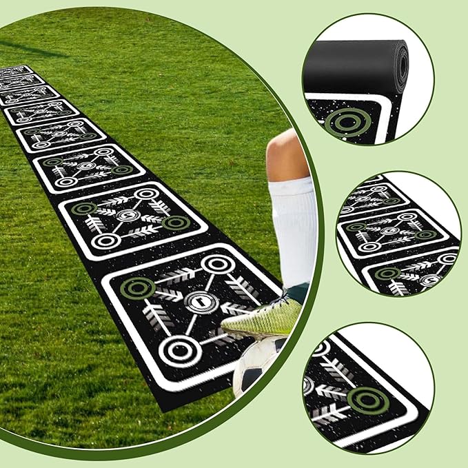 Agility Ladder Mat Pad Anti Slip Foldable Baseball Soccer Basketball Footwork Practice Speed Training Equipment for Exercise