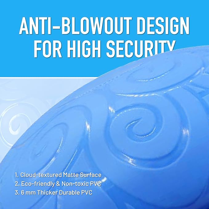 Ativafit Balance Ball Half Exercise Ball Balance Trainer Inflatable Yoga Ball for Home Gym Workouts Core Strength Fitness Half Ball with Resistance Bands, Pump, Support to 660 lbs