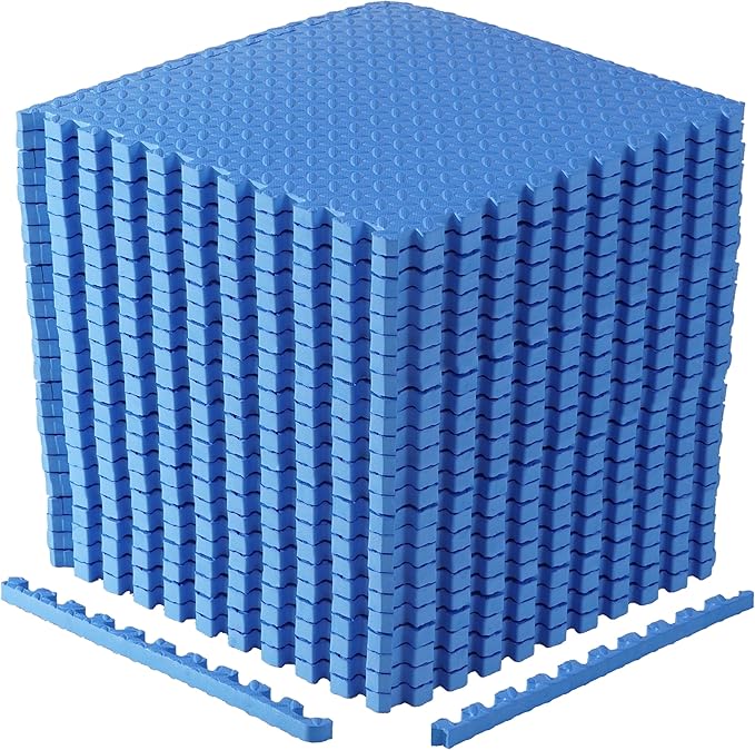 CAP Puzzle Exercise Mats | 1” Thick EVA Interlocking Foam Tiles for Home Gym Flooring | Multiple Options
