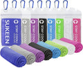 Sukeen Cooling Towels 8 Pack (40"x12"), Cooling Towels for Neck and Face, Microfiber Cool Towel, Soft Breathable Chilly Towel for Yoga, Golf, Gym, Camping, Running, Workout & More Activities