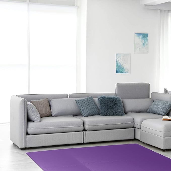 We Sell Mats 3/8" Thick Multipurpose EVA Foam Exercise Floor Mat, Interlocking Tiles, Anti-Fatigue for Home or Gym