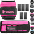 Adjustable Ankle Weights (10lbs/Pair) - Weighted Ankle Weight for Walking, Gym and Exercise - 2, 4, 6, 8, 10 LB Leg Weight Set with Straps for Women and Men - 1-5 lbs Each Ankle Adjustable for Weight Lifting