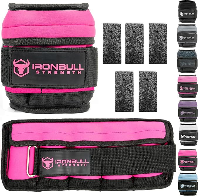 Adjustable Ankle Weights (10lbs/Pair) - Weighted Ankle Weight for Walking, Gym and Exercise - 2, 4, 6, 8, 10 LB Leg Weight Set with Straps for Women and Men - 1-5 lbs Each Ankle Adjustable for Weight Lifting