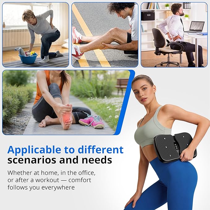 Mini Vibration Plate Machine, Leg Waist Workout Vibrating Plate Portable Quiet Percussion Massager for Legs, Waist, Back, Neck Vibration Massager,Buttocks Muscle Stiffness Relief