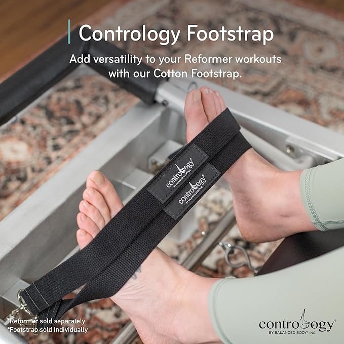 Balanced Body Contrology Pilates Reformer Footstrap, Cotton Foot Strap, Pilates Equipment Accessory, 27 inches