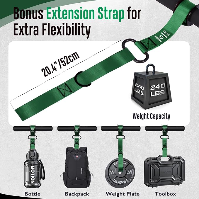 FitBeast Forearm Strengthener & Forearm Exerciser, Wrist Roller with Thicker Handle, Forearm Strength Trainer with Adjustable Strap - Ideal for Grip Strength, Muscle Building, Rehabilitation