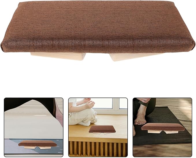 Foldable Wooden Meditation Bench Ergonomic Seiza Stool with Slant Seat for Yoga and Prayer, Portable Small Space Sitting Chair for Home and Office Use