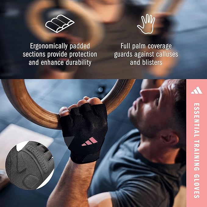 adidas Essential Training Gloves - Pink Mesh