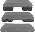 JungleA 28.5'' Exercise Step Platform Aerobic Stepper Workout Step Up Box for Home Gym, Circuit Size Steppers Bench, 4 Stackable Risers, 3 Levels 4"-6"-8" Height Adjustable Fitness Stair