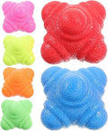 NOLITOY 6pcs Hexagonal Reaction Balls Agility Training Fitness Exercise Balls for Women Hand-eye Coordination Reflex Improvement Tpr Material