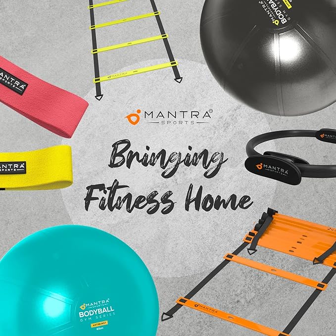 MANTRA SPORTS Agility Ladder Set, 12-Rung Speed Ladder + Training Cones, Soccer Training Equipment, Footwork Drills Kit, Speed & Agility Equipment, Football Practice Equipment, Basketball Gear