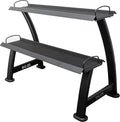Valor Fitness 2-Tier Kettlebell Storage Rack – Heavy Duty Weight Holder, Organize Gym Equipment, 600 lb Max Weight Capacity for Dumbbells, Kettlebells & Fitness Gear