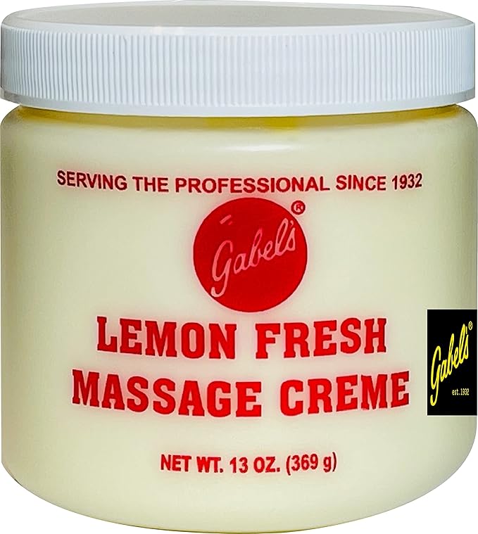 Gabel's Face Massage Creme (Lemon Fresh) for Skin use only 13oz. Authentic Gabel's Manufacturer Direct has Protection Seal and Gabel's Logo in Black Label on The jar