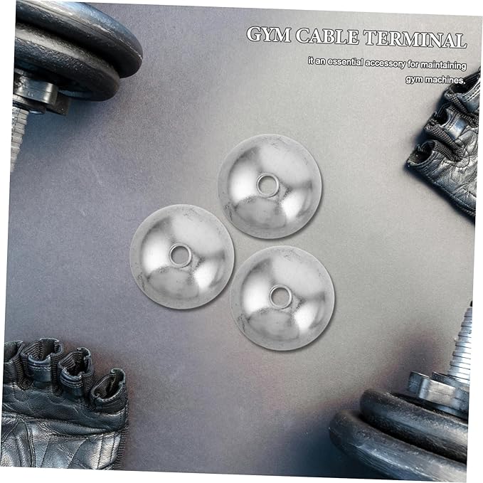 Toyvian 3pcs Gym Cable Accessories Kit Durable Ball Stopper and Domed Washer for Fitness Machine Parts High Strength Material for Secure Connections User Friendly Installation Compatible