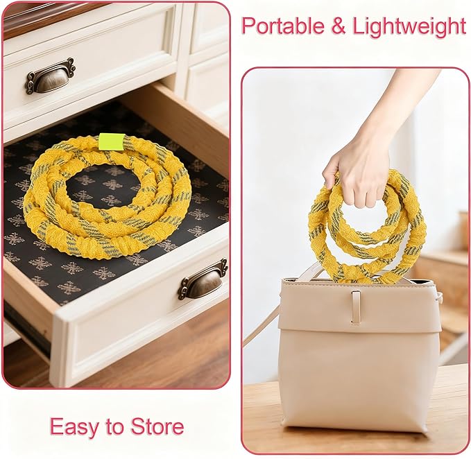 3lbs Soft Spring Weighted Hoop for Adults, Portable Fitness Infinity Hoop with Body Tape Measure, Quiet & Pinch-Proof Design, Exercise Hoop for Core Workout (Yellow)