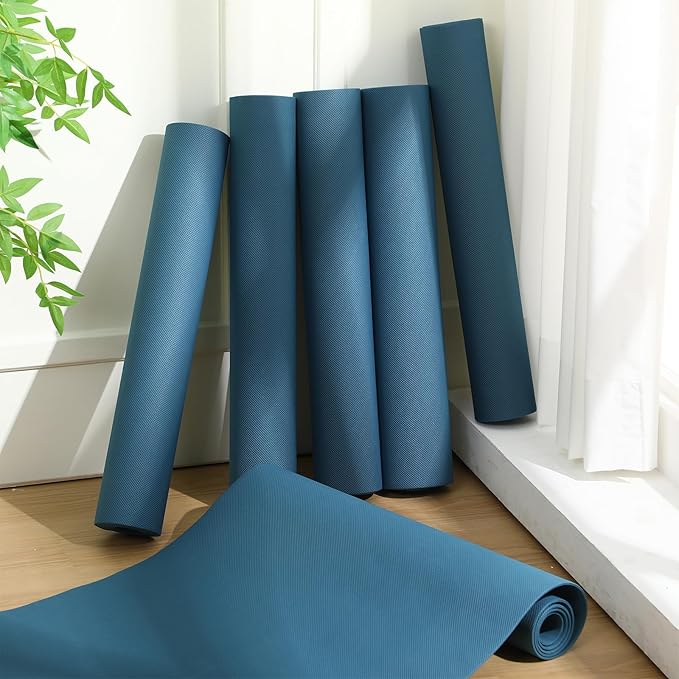 Timgle 12 Pack Yoga Mat Bulk, 4mm Thick Extra Long Sports Mat Anti Slip Tear Resistant Yoga Exercise Set for Fitness Stretching Home Workout Gym and Studio