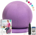 ProBalanceΩ Ball Chair, Yoga Ball Chair Exercise Ball Chair with Slipcover and Base for Home Office Desk, Birthing & Pregnancy, Stability Ball & Balance Ball Seat to Relieve Back Pain, Multiple color size