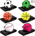 Skylety 6 Pcs Wrist Ball Return Ball on a String with Strap Wristband Sports Rubber Toy Includes Basketball, Baseball and Football for Boys Girls Party Favor Gifts, Exercise or Play