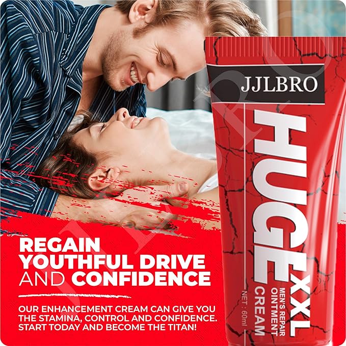 Male Enhancement Cream-Oil for Men, Body Gel for Private Part, Men's Re-Vitalize Enlargement Cream, Enhance Size and Performance – Get Bigger Thicker and Stronger (JJLBRO Huge XXL)