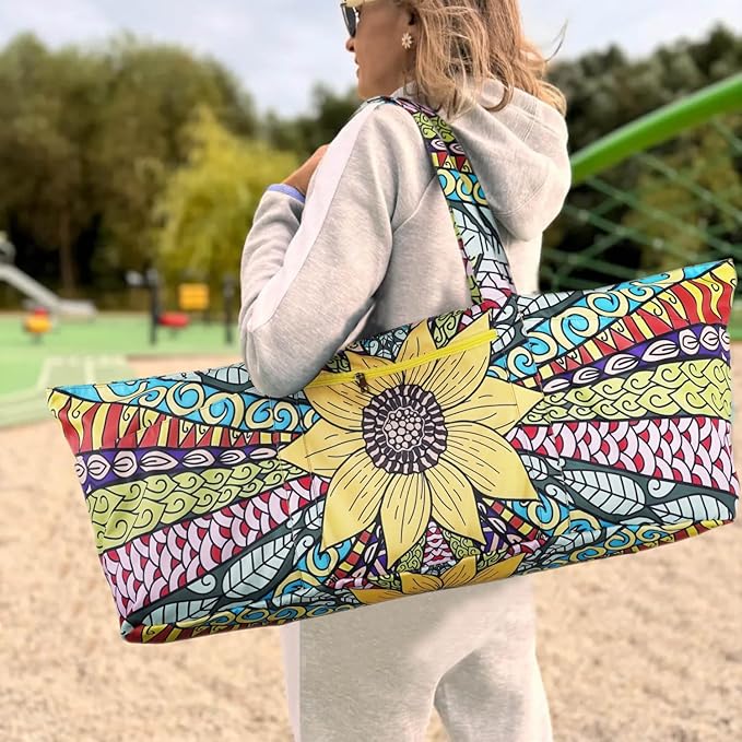 Yoga Mat Bag Yoga Mat Carrier with Shoes Compartment & Wet Pocket Pilates Bag with Zipper Pockets & Yoga Mat Holder Strap Yoga Bags and Carriers Fits All Your Stuff